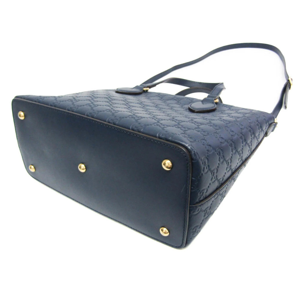 GUCCI Authentic Blue Leather Shoulder Bag - Picture 2 of 16